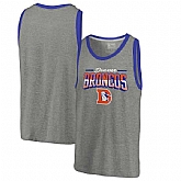 Denver Broncos NFL Pro Line by Fanatics Branded Throwback Collection Season Ticket Tri-Blend Tank Top - Heathered Gray